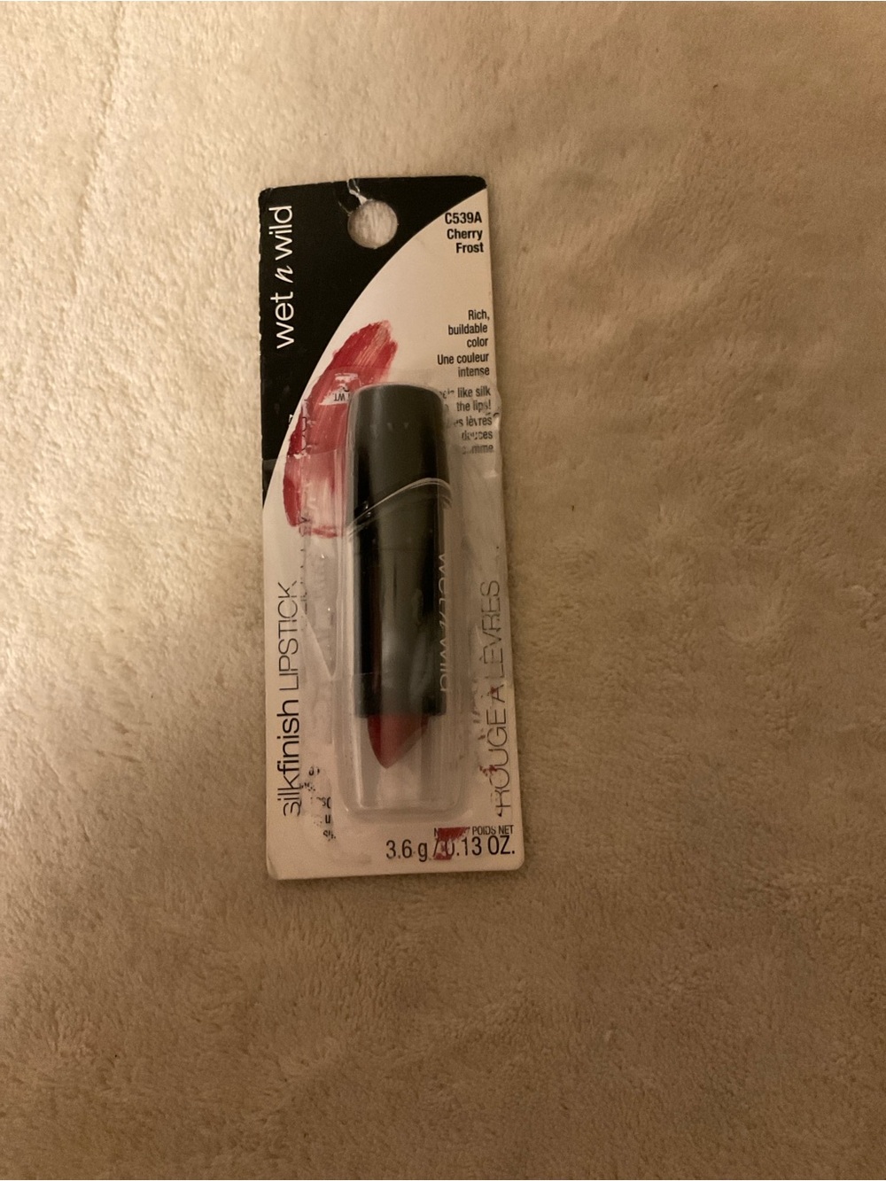 wet n wild Cherry Frost Silk Finish Lipstick - Deep Red